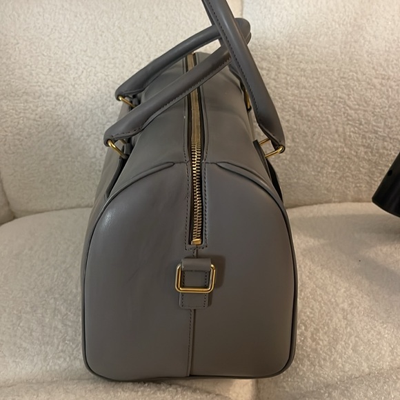 Saint Laurent Mini Duffle Bag in grey with strap & authenticity card - Picture 5 of 10
